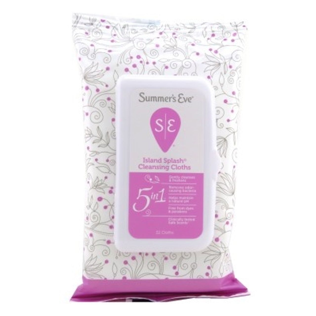 Summer's Eve 5 In 1 For Sensitive Skin Island Splash Cleansing Cloths