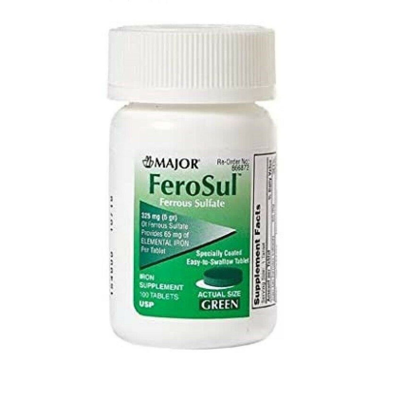 Ferrous Sulfate Green Tablets 325 Mg 100tablets