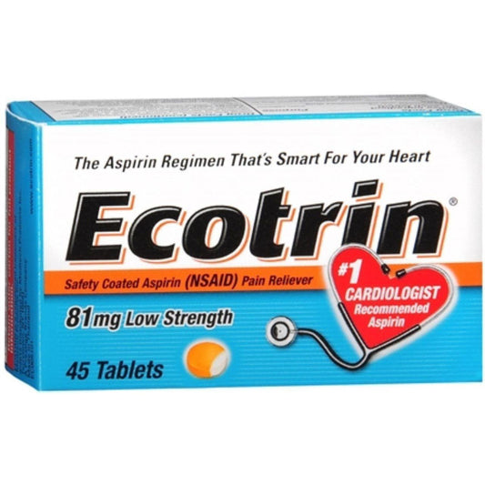 Ecotrin Aspirin, Low Strength, 81 Mg, Tablets