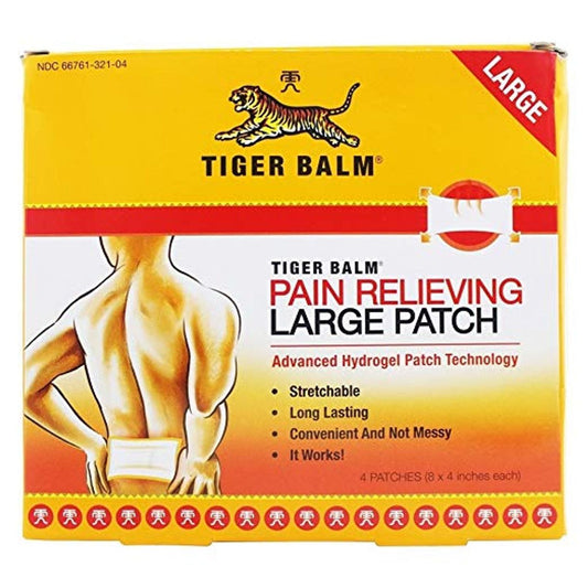 Tiger Balm Pain Relieving Hydrogel Patch, Large, 4 Patches