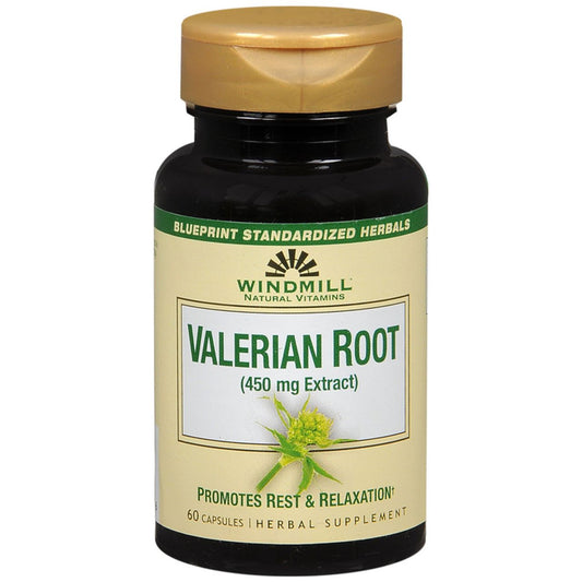 Windmill Valerian Root 450mg Capsules