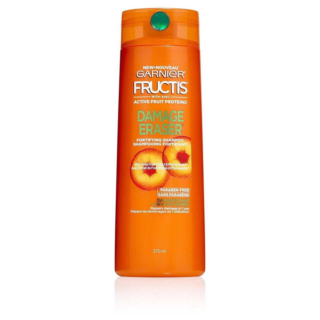 Fructis Garnier Damage Eraser Fortifying Shampoo, For Damaged Hair, Paraben Free, 12.5 Fl. Oz