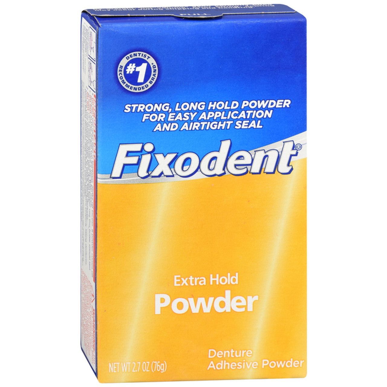 Fixodent Denture Adhesive Powder, Extra Hold, 2.7 Oz (76 G)