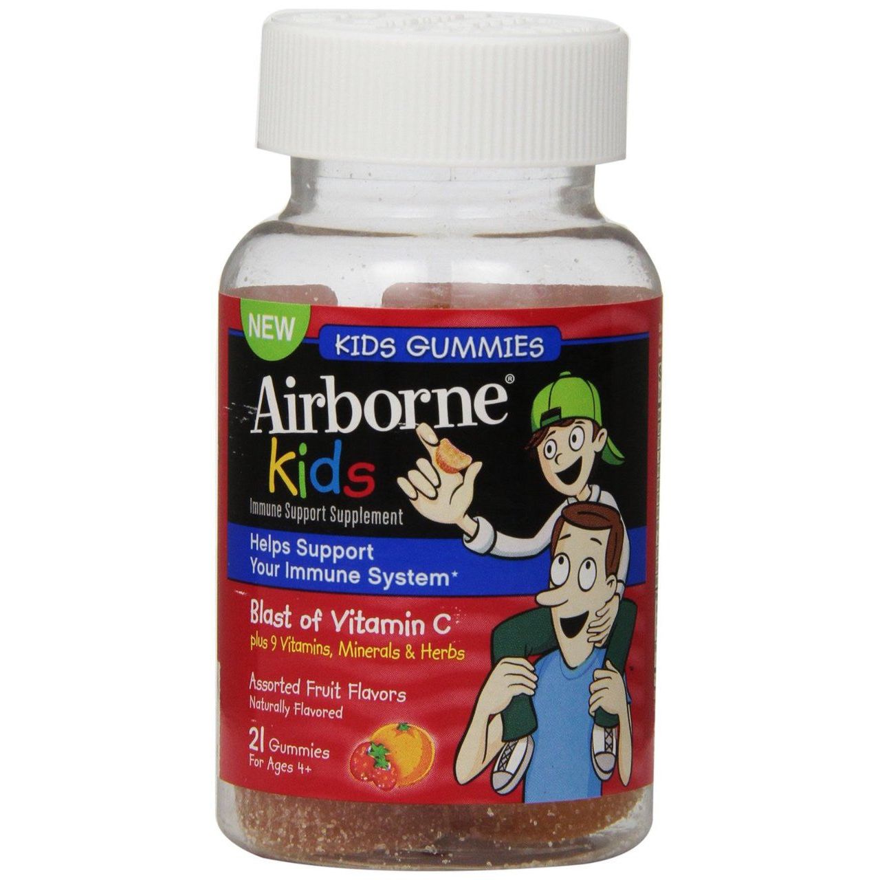 Airborne Kids Assorted Fruit Flavors Immune Support 21 Gummies