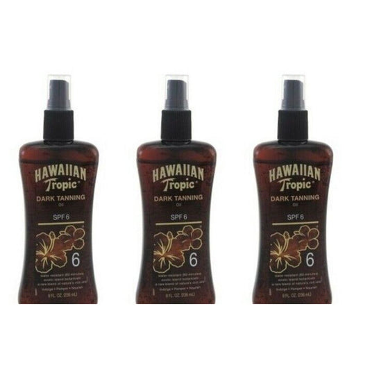 Hawaiian Tropic Sunscreen Oil Spray, Island Tanning, SPF 6 UVB 8 Fl Oz