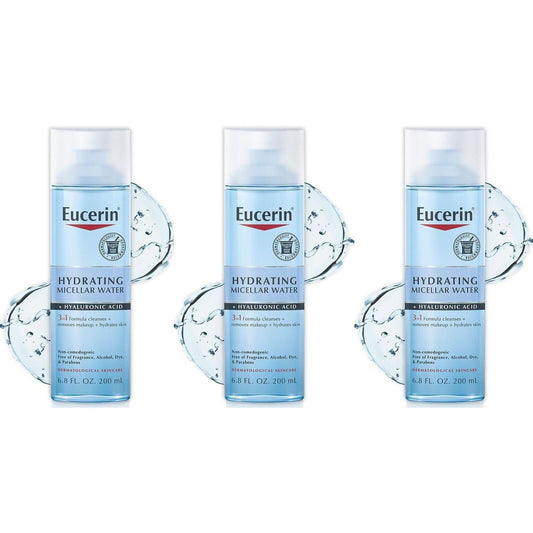 Eucerin Hydrating Micellar Water + Hyaluronic Acid, 6.8 Fl Oz (200 Ml)