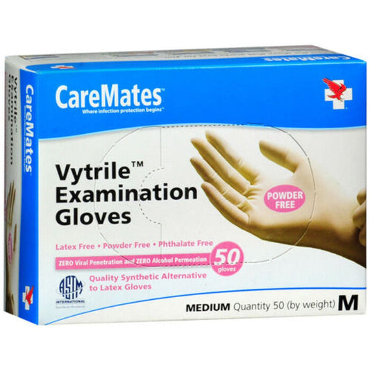 CareMates Vytrile Gloves Powder Free Medium 50ct