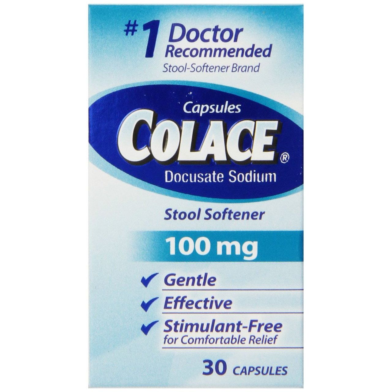 Colace Stool Softener, Regular Strength, 100 Mg, Capsules
