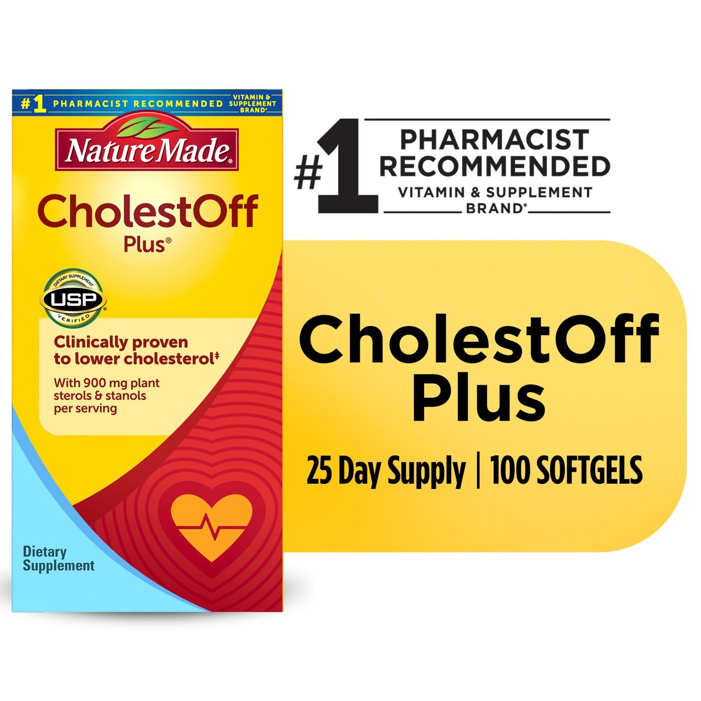 Nature Made CholestOff Plus 450 Mg Softgels