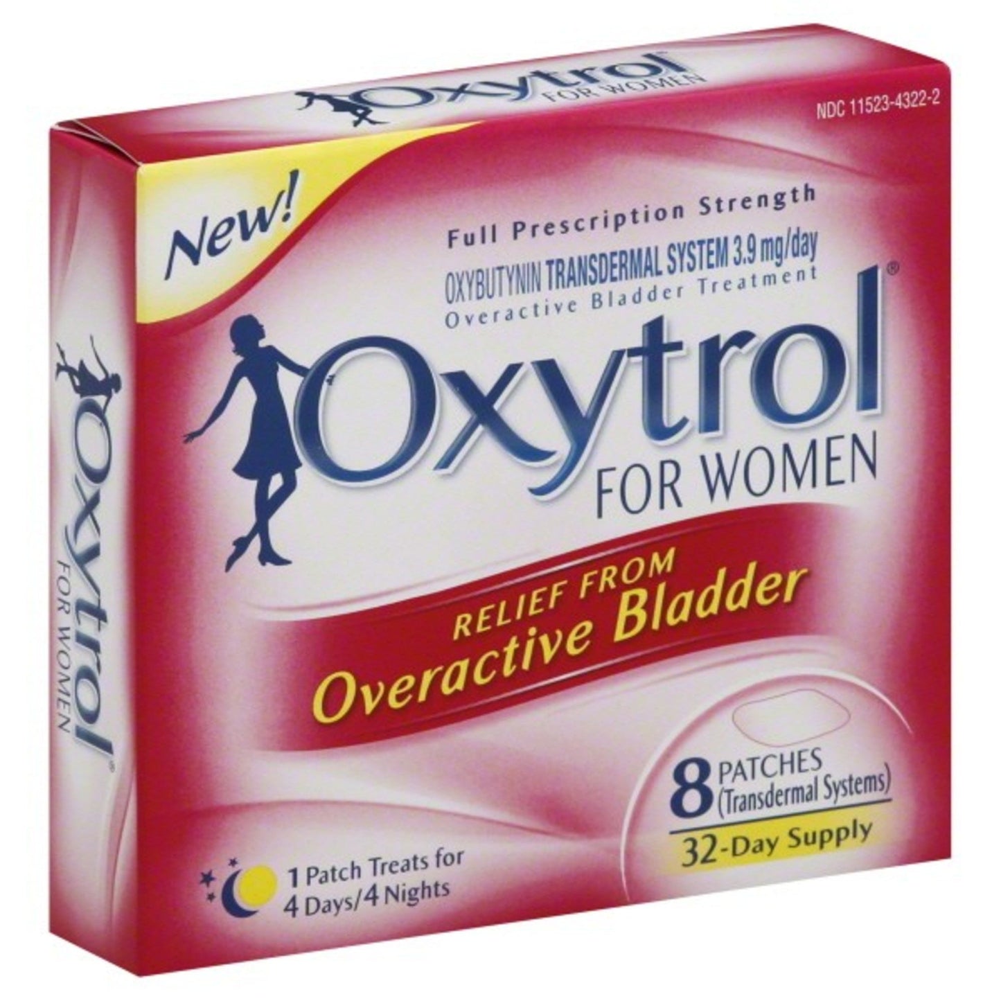 Aquadeks Oxytrol For Women Overactive Bladder Transdermal Systems Patches 8 Ct Box