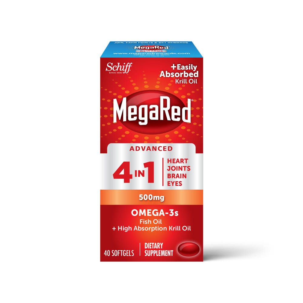 MegaRed Omega 3s, Advanced, 4 In 1, 500 Mg, Softgels