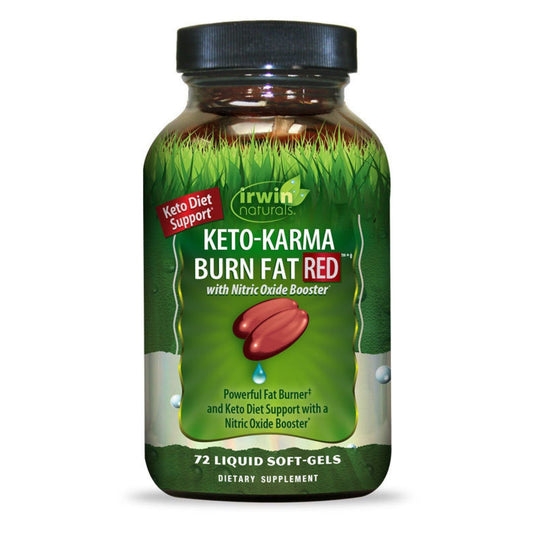 Irwin Naturals Keto-Karma Burn Fat, Red, Liquid Soft-Gels