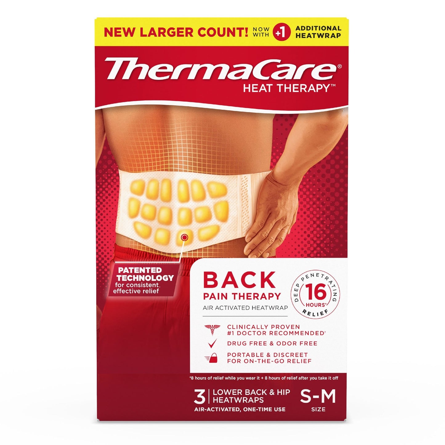 ThermaCare Heatwraps, Lower Back & Hip, S-M Size