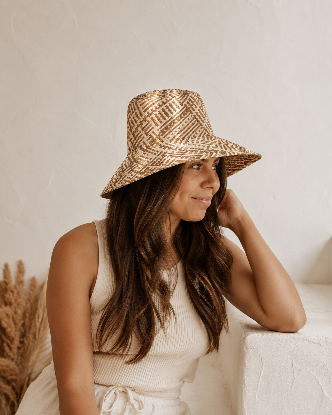 Ombre Woven Bucket Hat