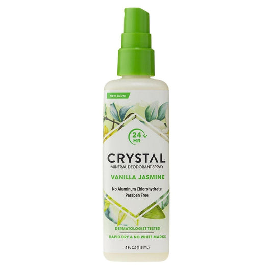 Crystal Body Deodorant Mineral Spray, Vanilla Jasmine 4 Oz