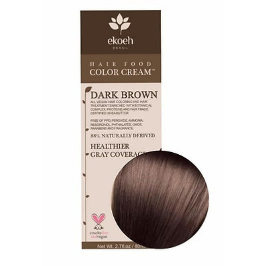 Ekoeh Brasil Hair Color Cream Dark Brown 2.7 Fl Oz (80ml) Liquid