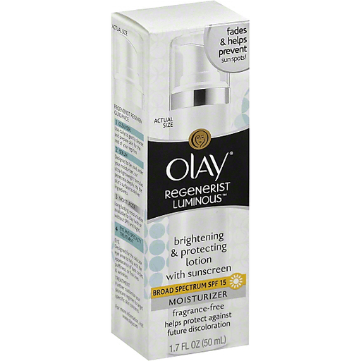 Olay Regenerist Luminous Moisturizer, Fragrance Free, Broad Spectrum Spf 15