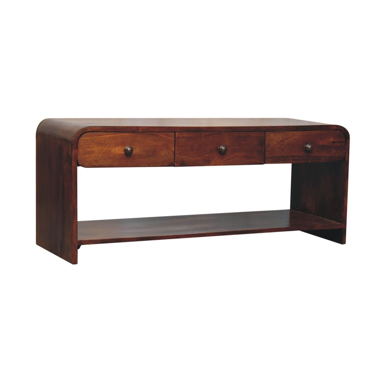 Solid Wood Aspen Slim Media Unit