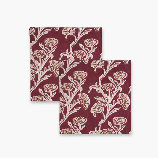 Bella Table Napkins Set of 2 - Wine Red