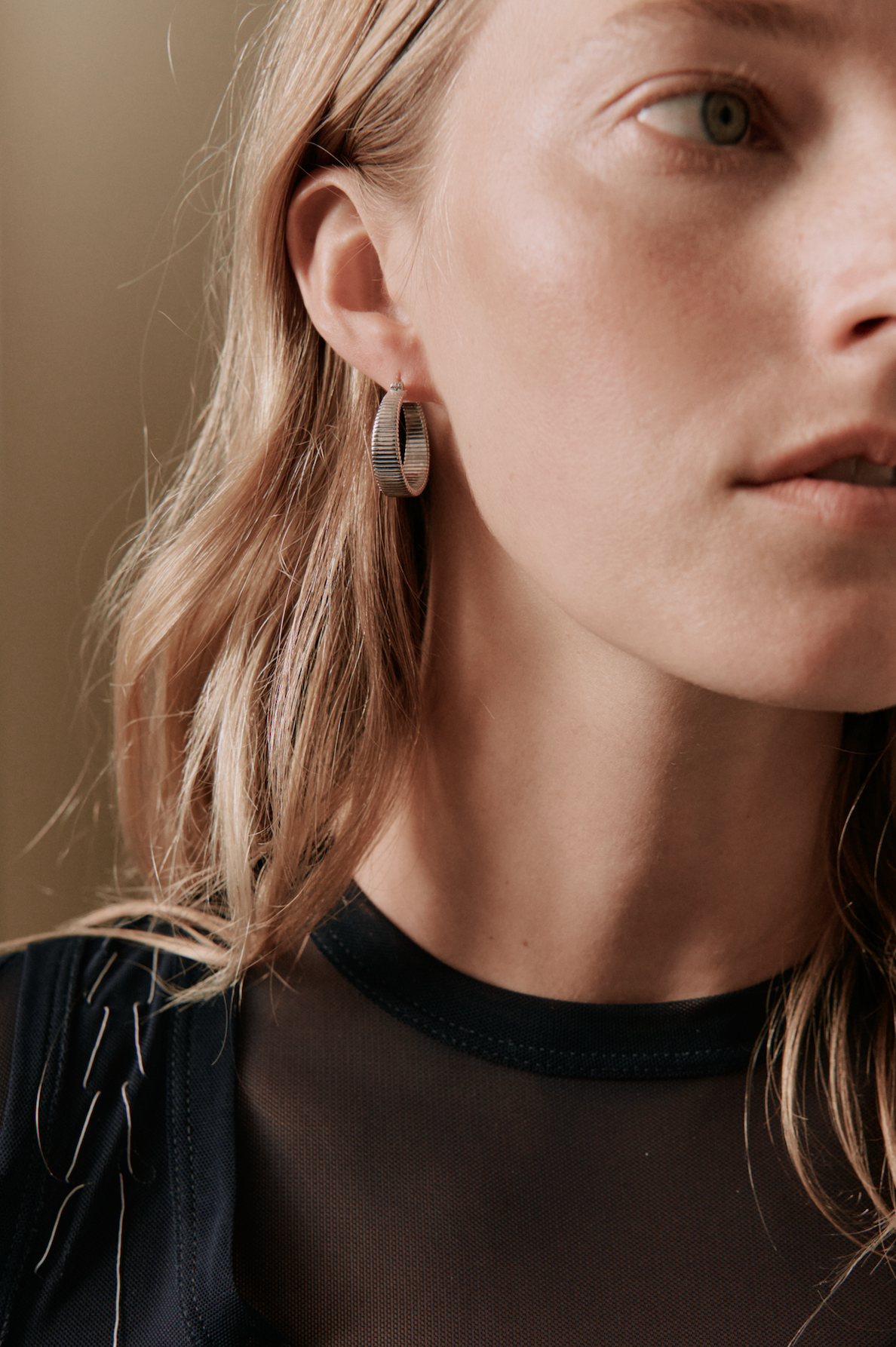 Willa Fluted Hoop Earrings