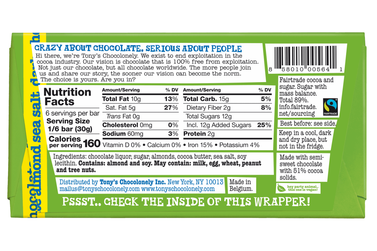 Dark Chocolate with Almond & Sea Salt 51%