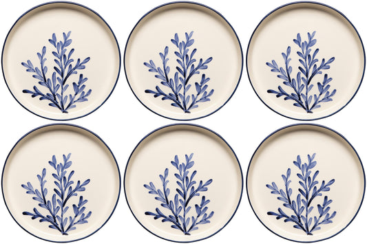 Set of 6 Floren Hand-painted Turkish Dinner Plate 10.5 inch