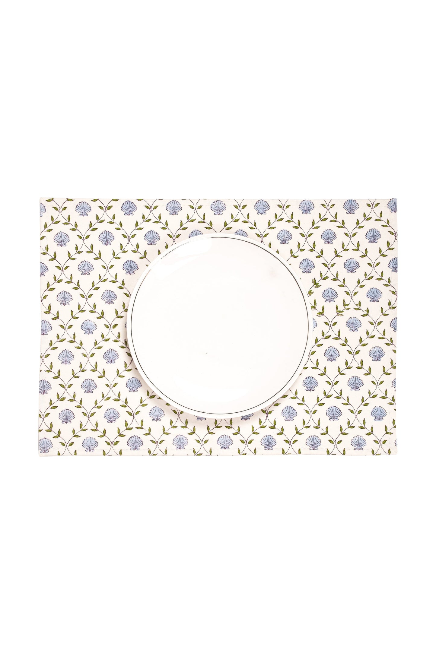 Seashell Blockprint Placemat