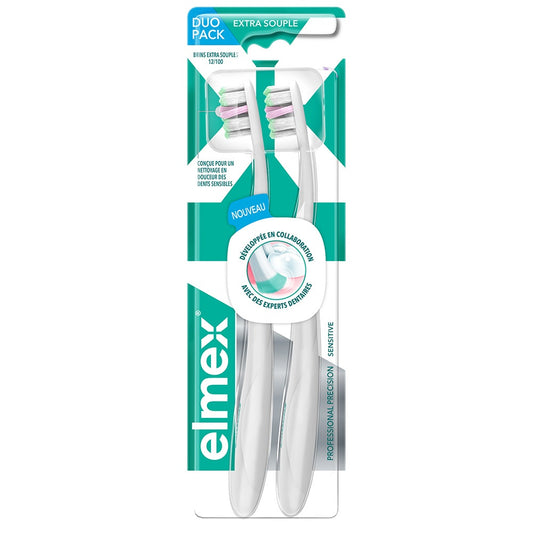 Elmex Sensitive Brosse A Dents Professional Precision Extra Souple X2