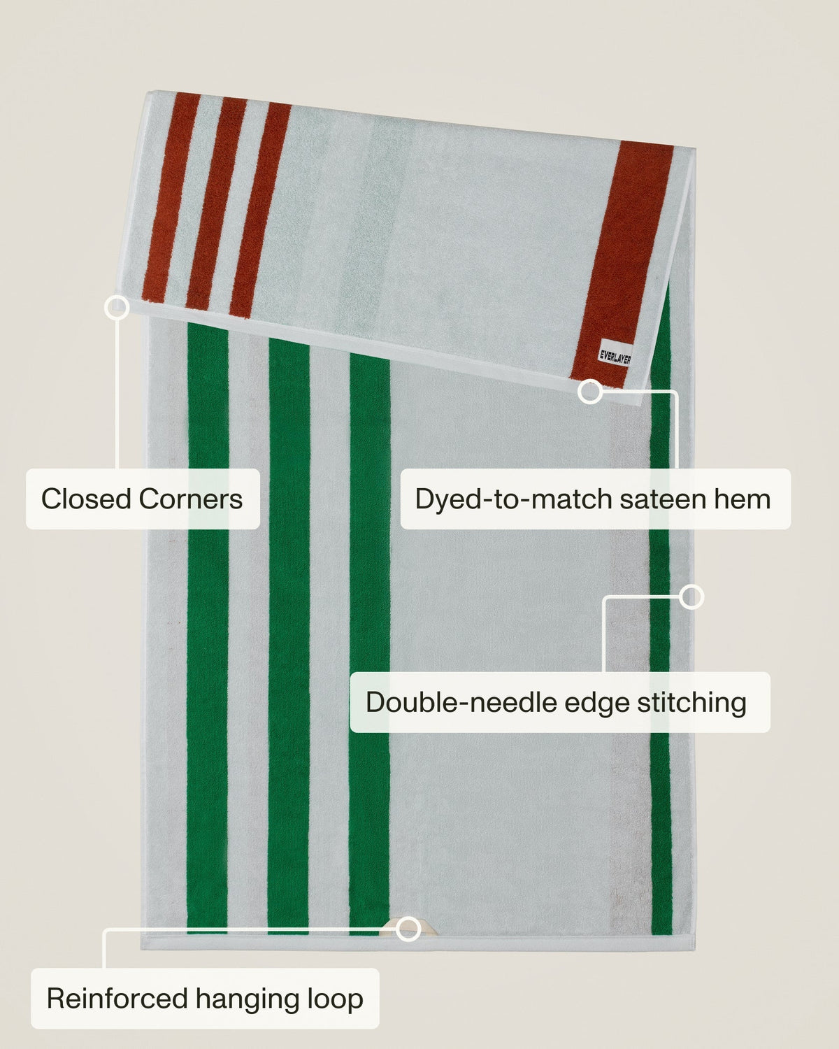 Plush Cotton Reversible Towel - Janus Edge