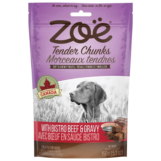 Zoe Tender Chunks Beef & Gravy Dog Treats - 5.3 Oz