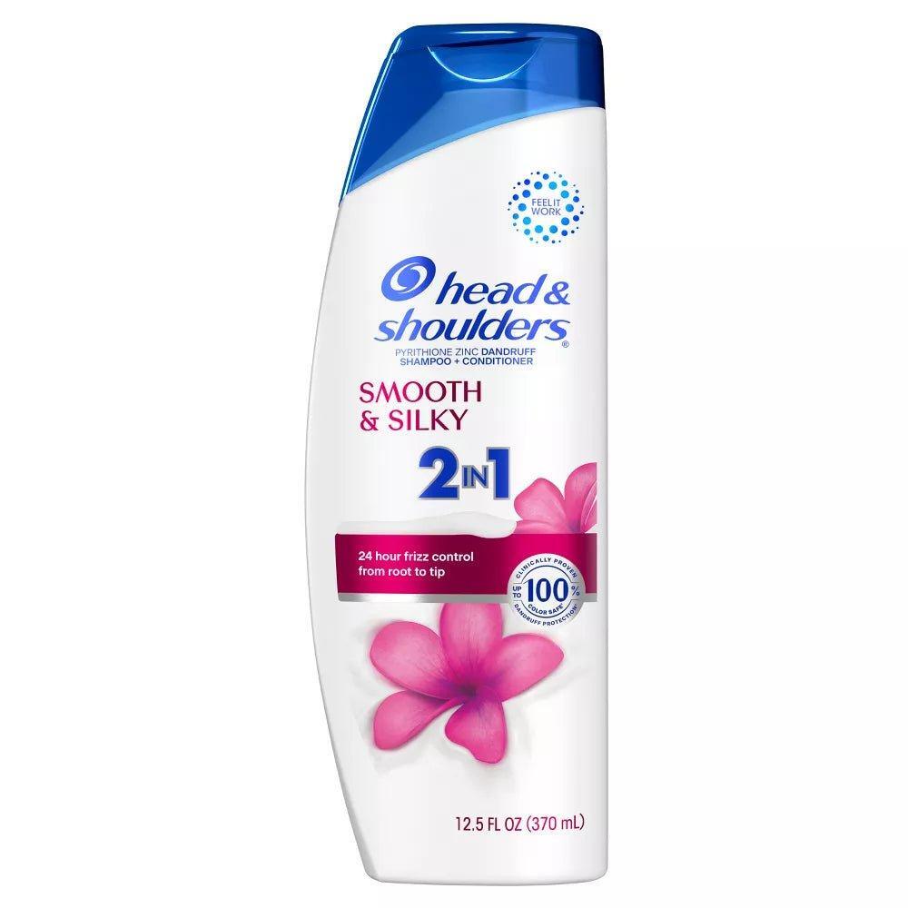 Head & Shoulders 2 In 1 Dandruff Shampoo Conditioner, Smooth Silky, 12.5 Oz