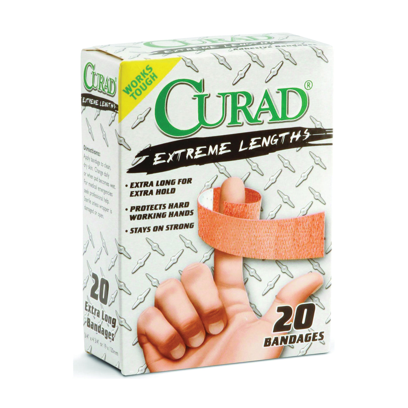 Curad Heavy Duty Bandage Extra Long 20 Each .75 X 4.75 In