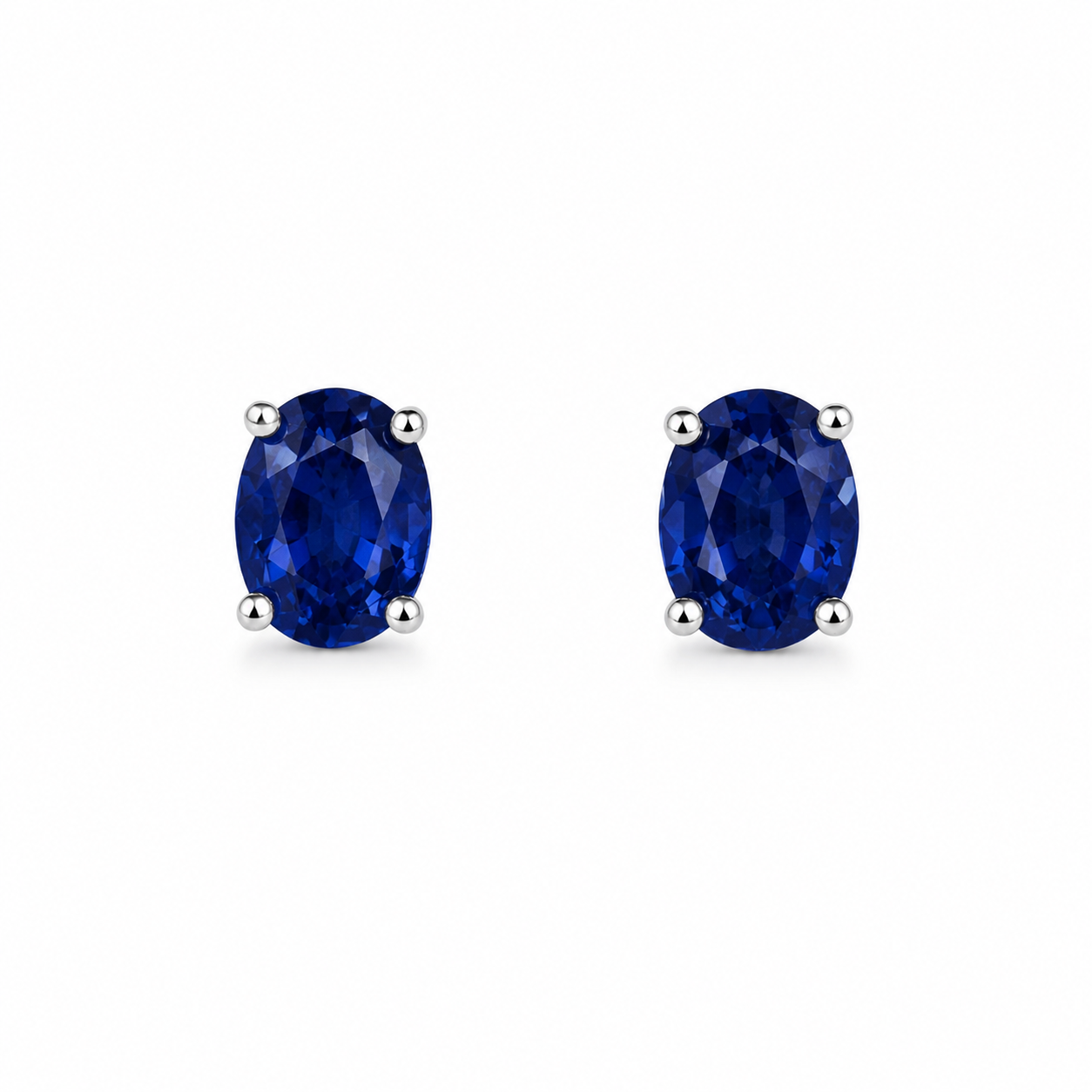Oval Birthstone Stud Earrings