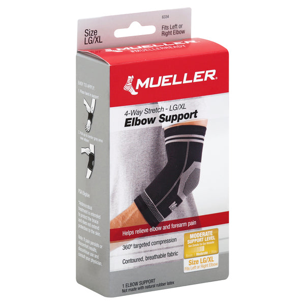 Mueller Elbow Support, 4-way Stretch - LG/XL,1ea