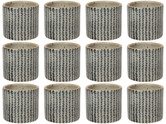 Set of 12 Houndstooth Element Napkin Ring