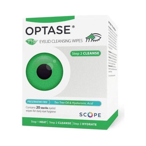 Optase Lid Wipes Tea Tree Oil - 20ct