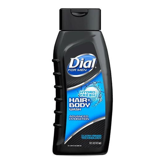 Dial For Men Hydro Fresh Hair + Body Wash, 16 Fl Oz