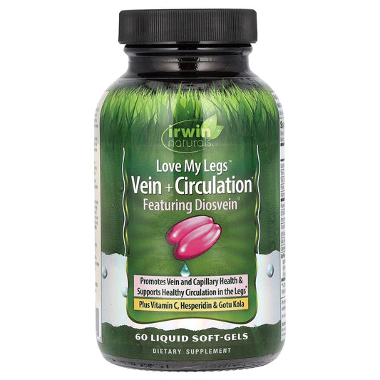 Irwin Naturals Love My Legs, Vein + Circulation, 60 Liquid Soft-Gels