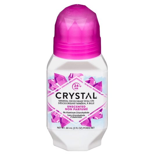 Crystal Deodorant Roll On, Mineral Enriched, Unscented 2.25 Fl Oz