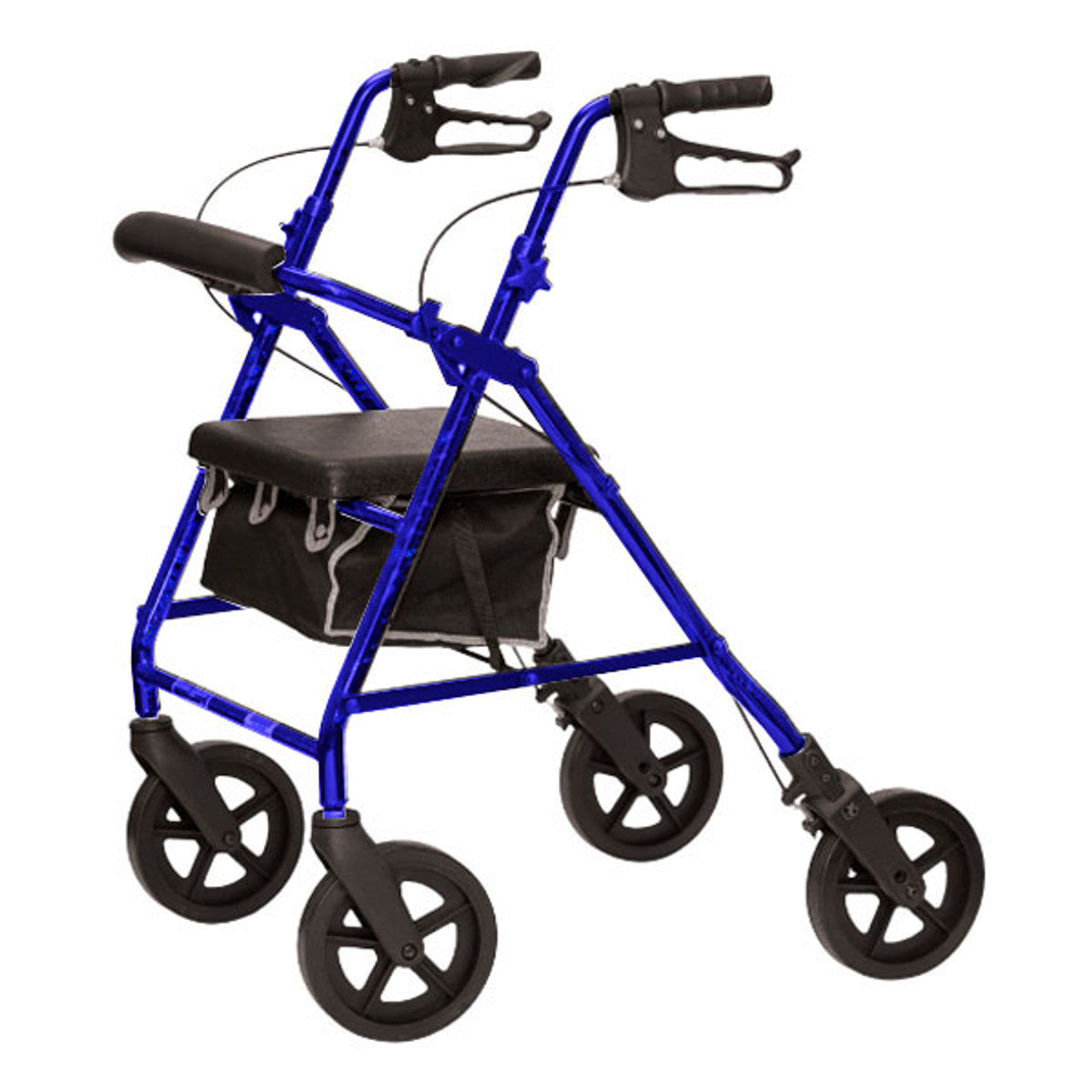 Probasics Deluxe Aluminum Rollator With 8-inch Wheels, Blue