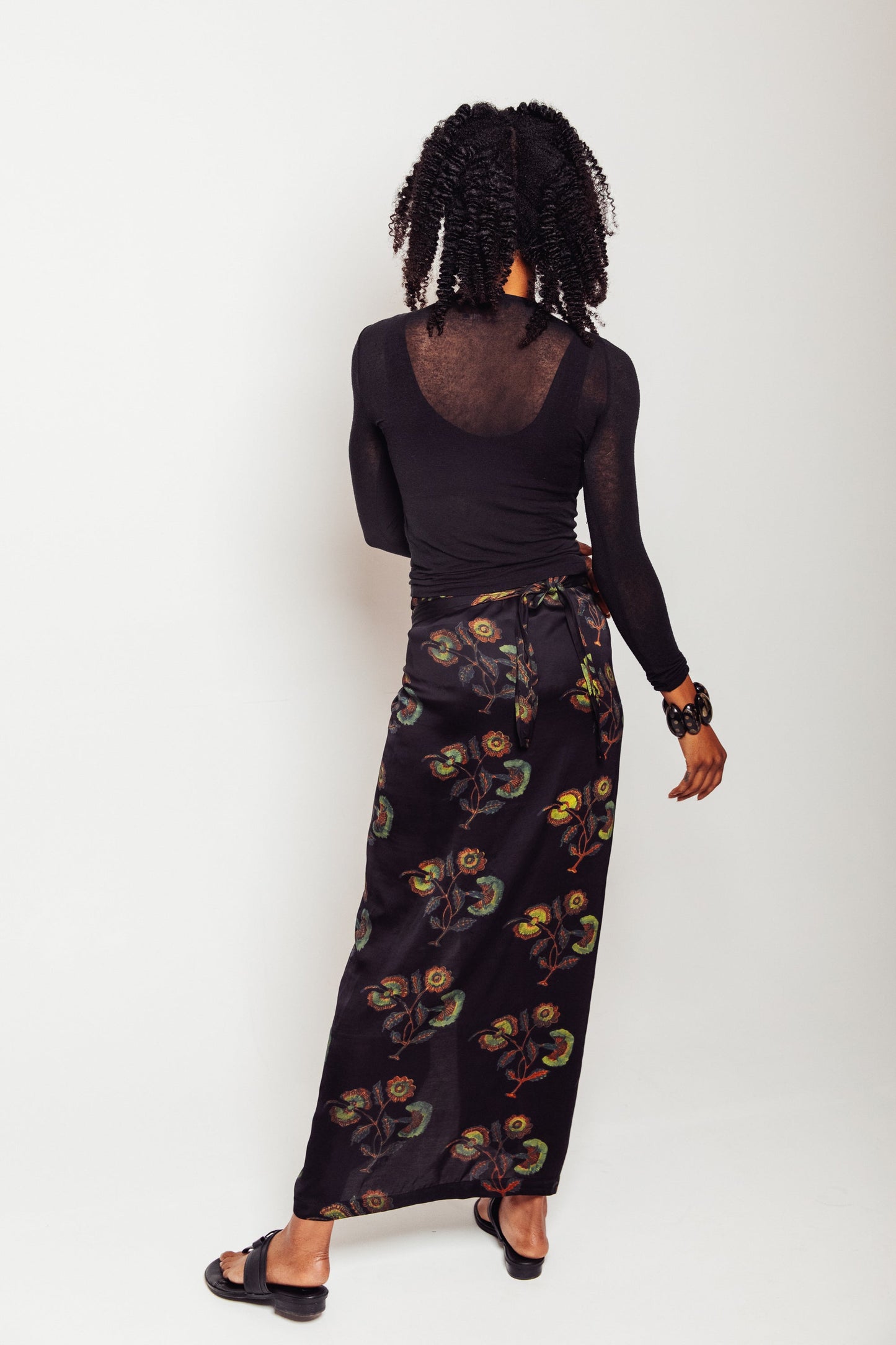Ajrakh Block-Print Modal & Silk Twist Skirt