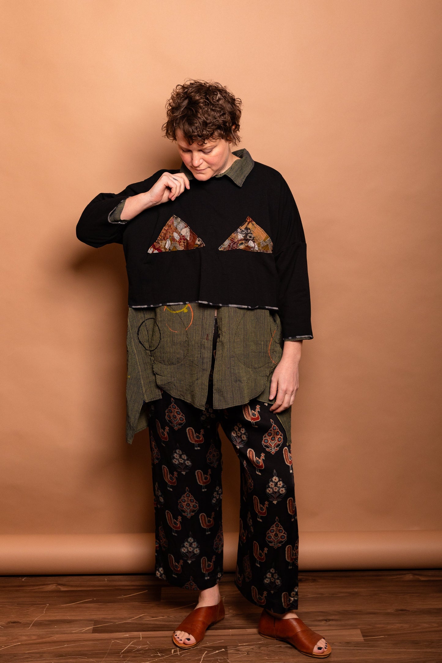 Ajrakh Block-Print Modal & Silk Simply Pant