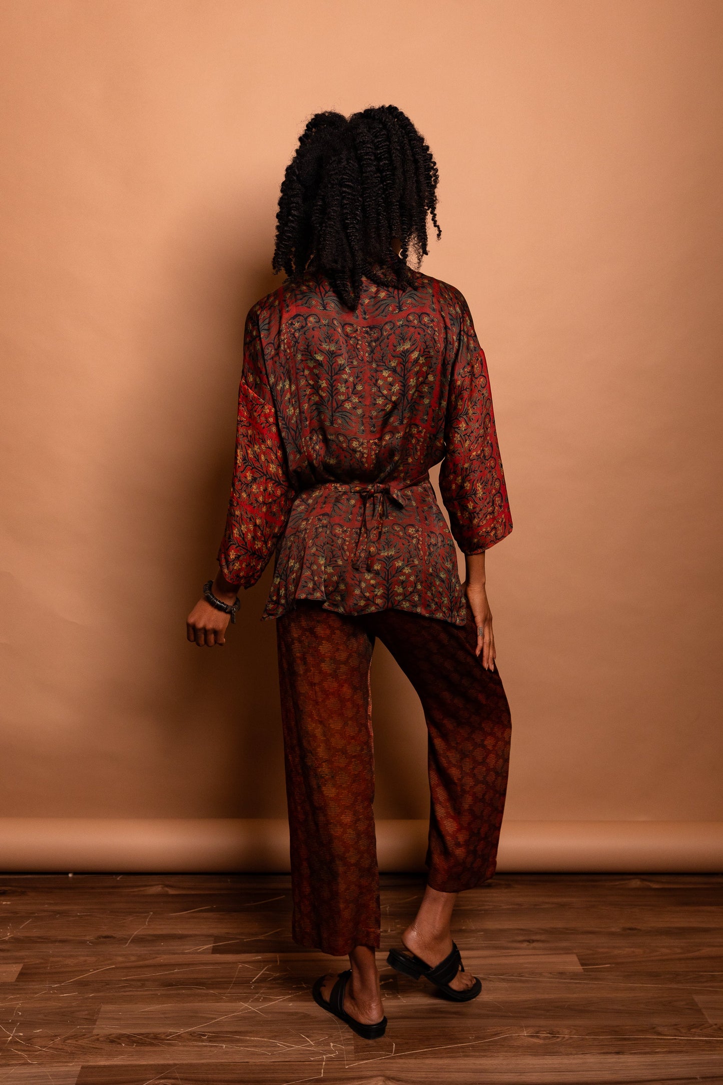 Ajrakh Block-Print Modal & Silk Simply Pant