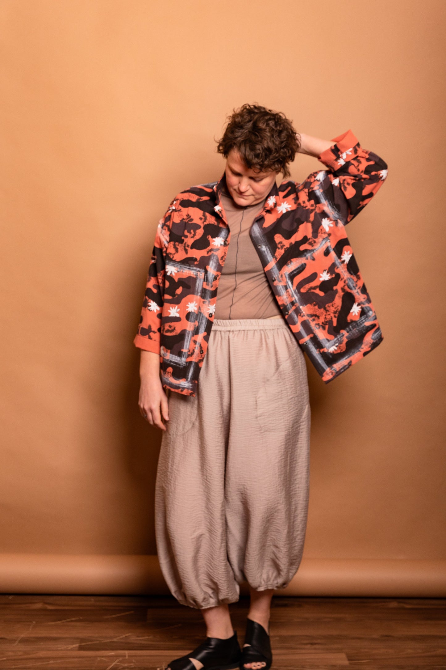 Japanese Modal & Nylon Hand-Pleated Tulip Pant