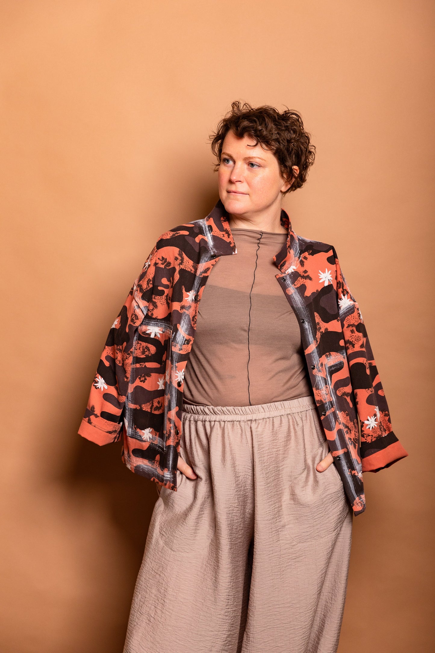 Modal & Silk Shrunken Shirt