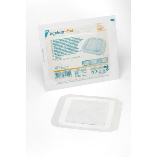 3M Tegaderm +Pad Film Dressing With Non-Adherent Pad, 6 X 6 Inch, 5 Pieces
