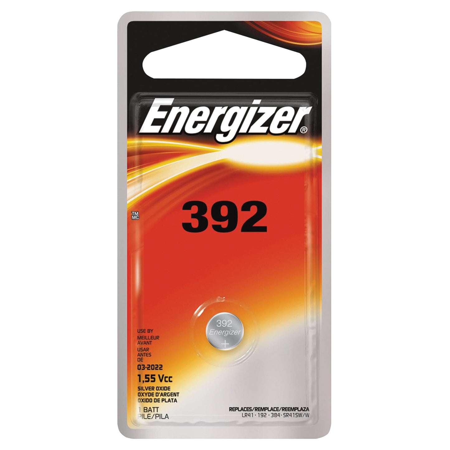Energizer Silver Oxide Watch Battery 392BP1 1.5 Volt