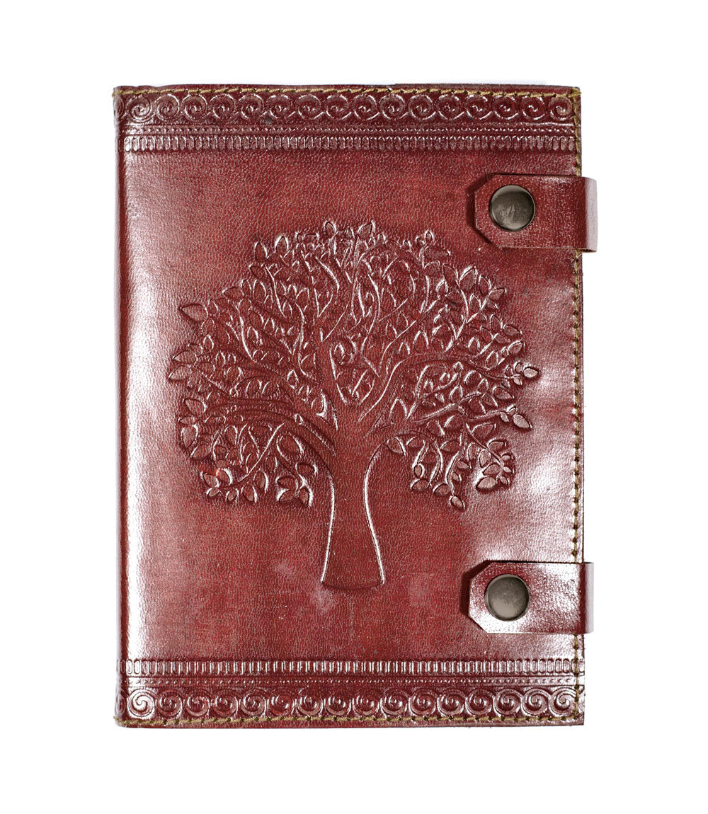 Aranyani Tree of Life 5x7 Leather Journal - Refillable Recycled Paper - Osadia Concept Store
