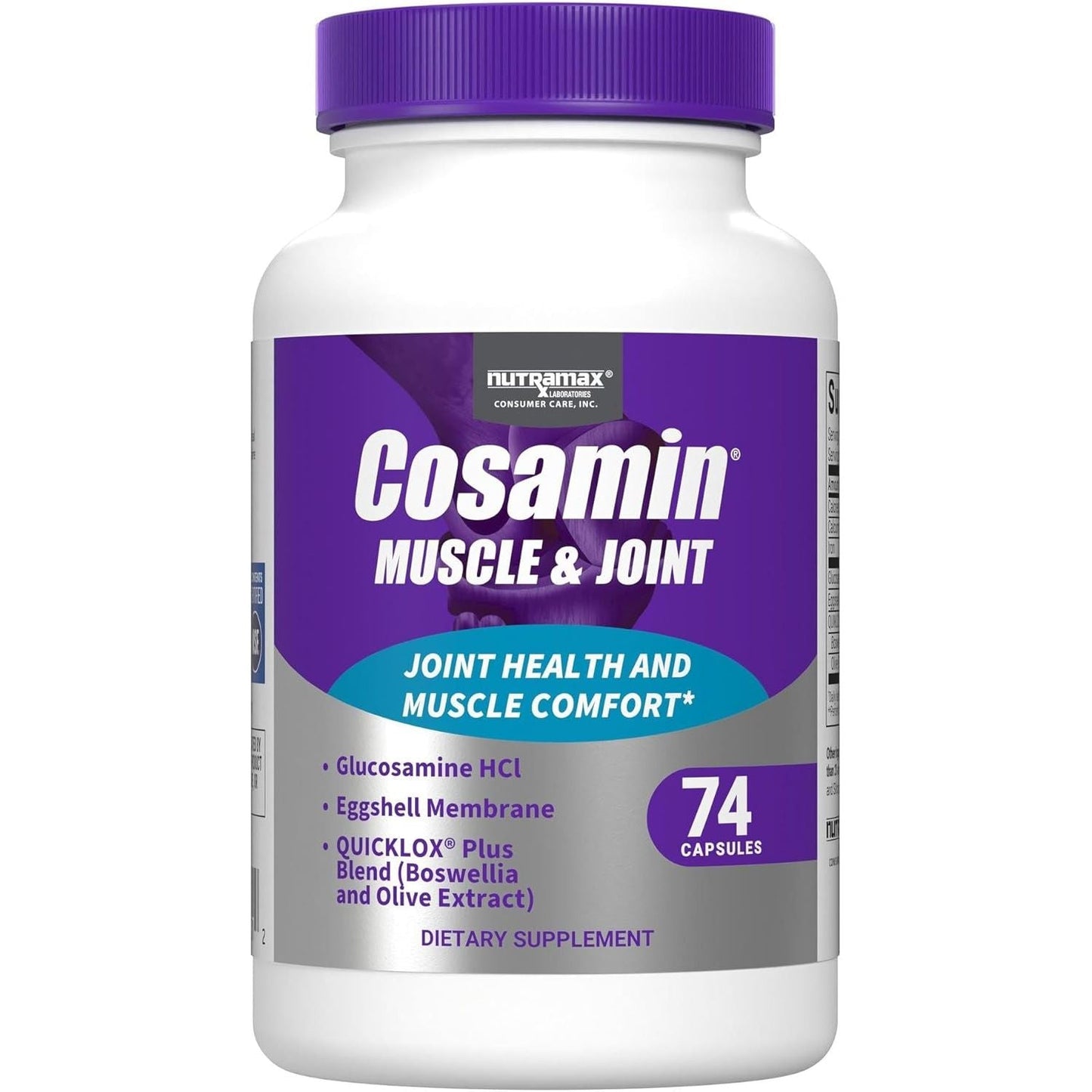 Cosamin Muscle & Joint, Works To Decrease Cartilage Breakdown, Protects Joints, And Reduces Muscle Soreness, 74 Capsules