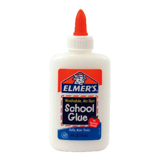Elmer's Washable, No Run School Glue, 4 Fl Oz